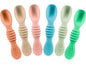 Baby Spoons Baby Feeding Essentials Baby Led Weaning Supplies Baby Spoons Self Feeding 6 Months Baby Utensils Silicone Baby Feeding Set Toddler Feeding Supplies Silicone Baby Spoon BPA Free