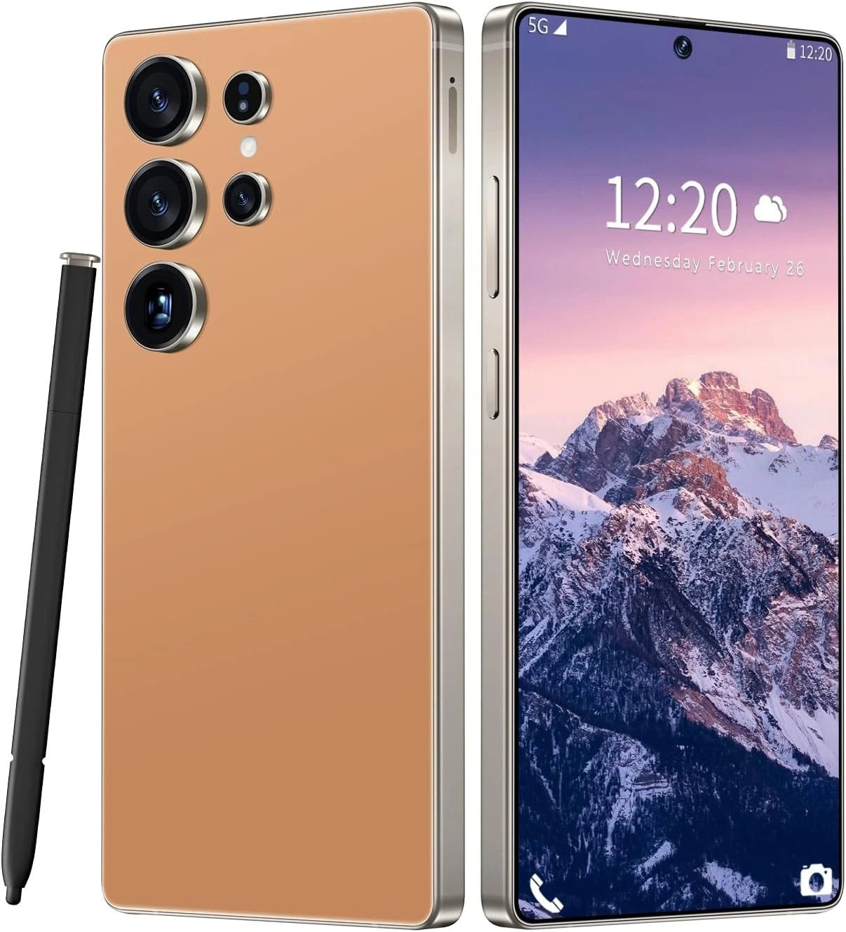 S24 Ultra 5G Unlocked Android Smartphone - Dual SIM, 6GB+256GB, Orange (Unbranded)