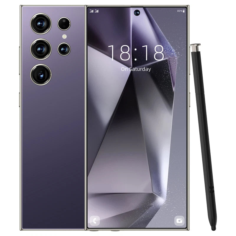 C24 Ultra 5G Unlocked Android Smartphone 7.3" - Dual SIM, Purple (Unbranded)